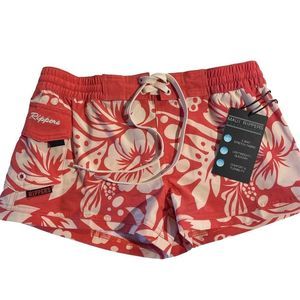Maui Rippers Hibiscus 2.5'' Vintage Elastic Waist Swim Shorts XS